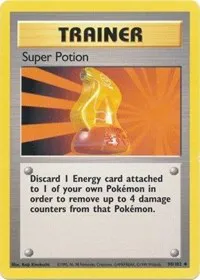 A picture of the Super Potion Pokemon card from Base Set